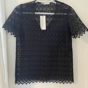 Sandro Crochet Lace Top
